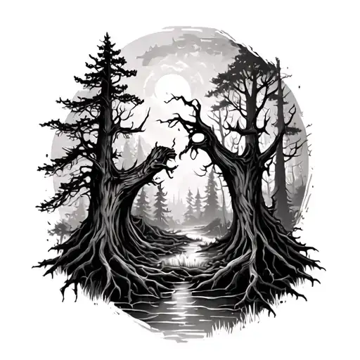 Evil Forest Scene