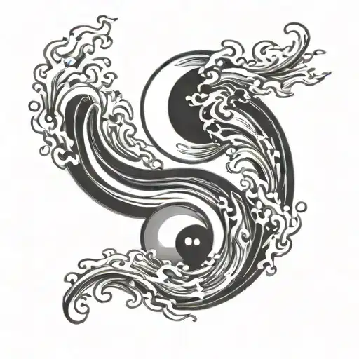 Yin Yang Water Waves