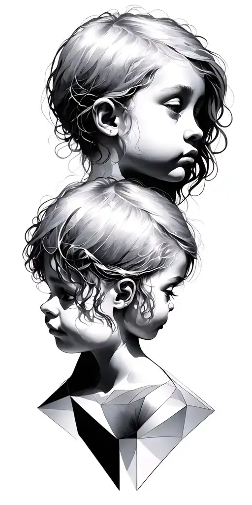Geometric Symbolic Of Twins And An Adopted Child