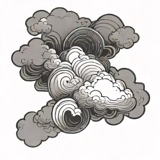 Minimalist Design Or Simple Cloud Design Outline