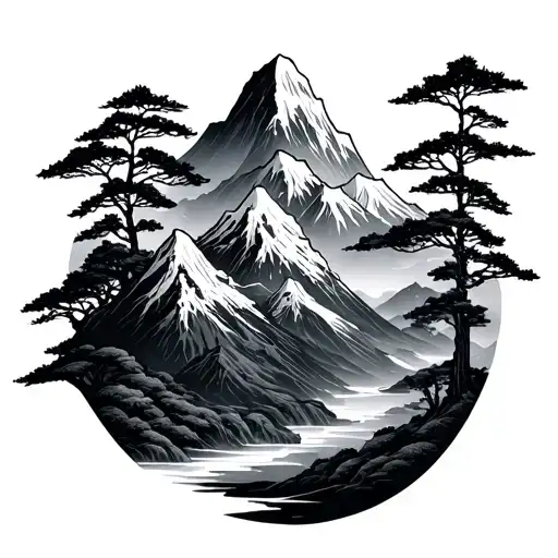 Japanese Style Mountain