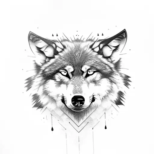 Wolf With Eye Tattoo
