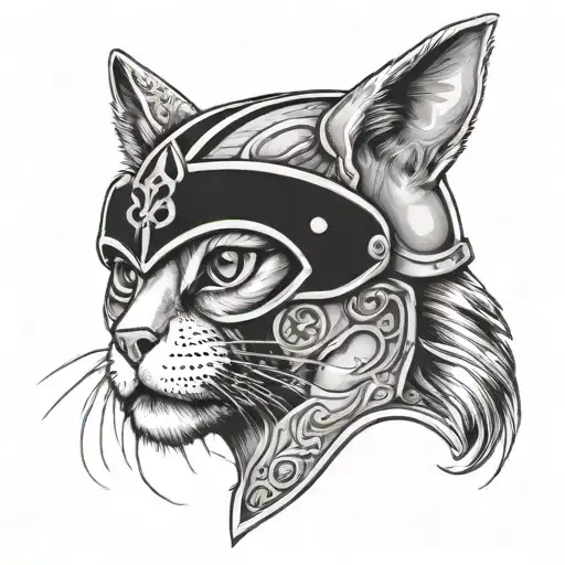 Cat Face Spartacus Helmet Adorned