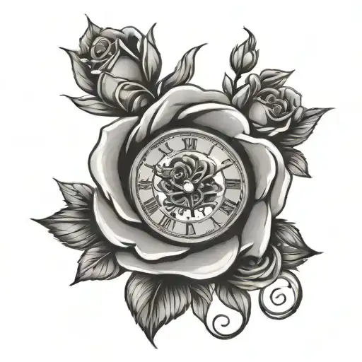 Rose Clock Face