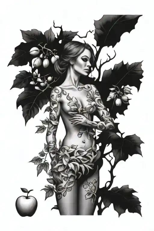 Eve Full Body With Apple Tree