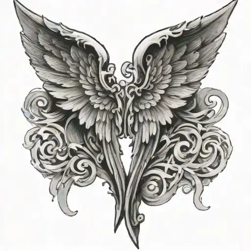 The Letter T That Looks Like Angel Wings