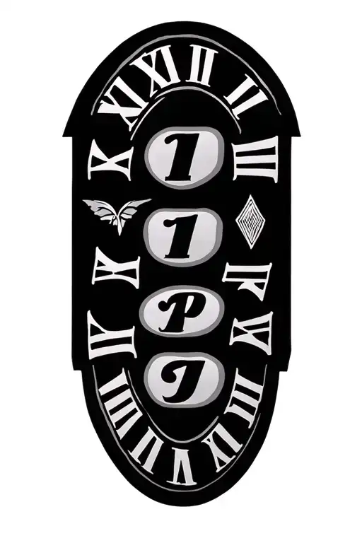 1991 Roman Numerals Going Horizontal