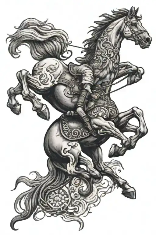 Attila's Horse With God Riding It