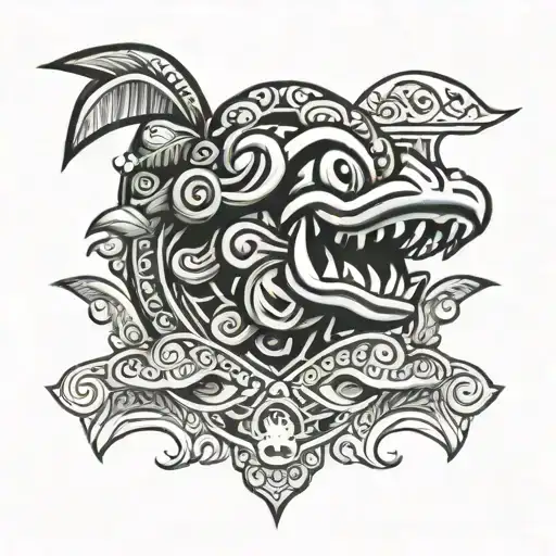 Polynesian Tattoo Mario