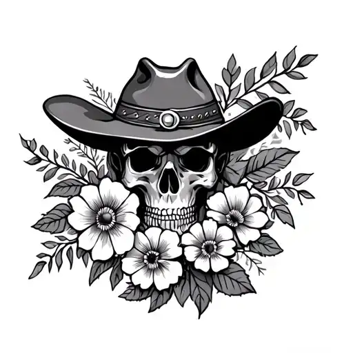 Western With Flowers And Tooled Leather