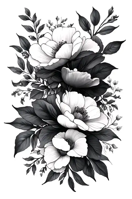 Dainty Fine Line Floral Wrap My Arm