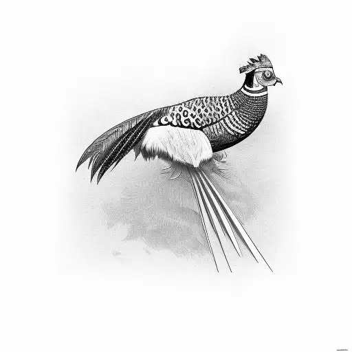 Cartoon Pheasant With A Side By Side Shotgun