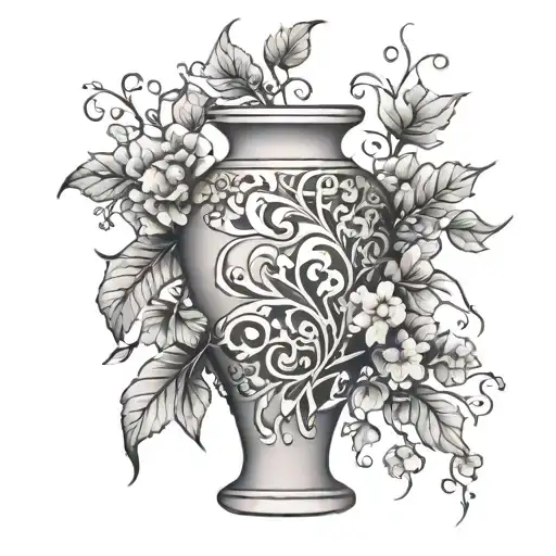 Broken Vase With Vines Wrapping