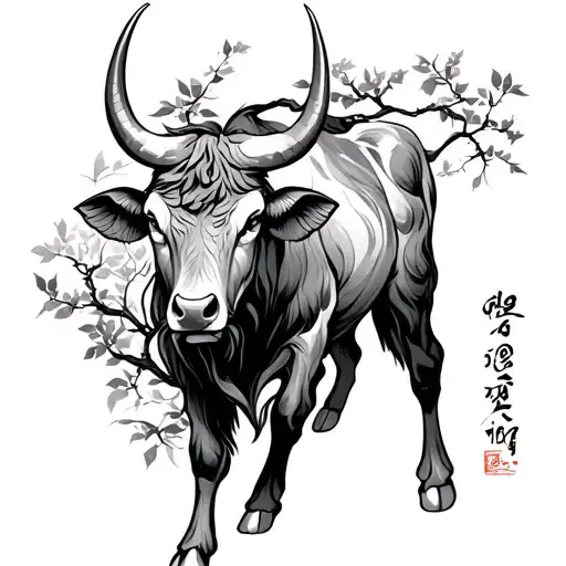 Fire Ox With Korean Plum Tree
