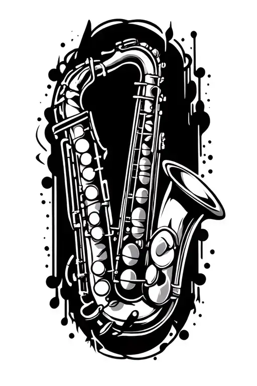 Music Saxophone Surrounded