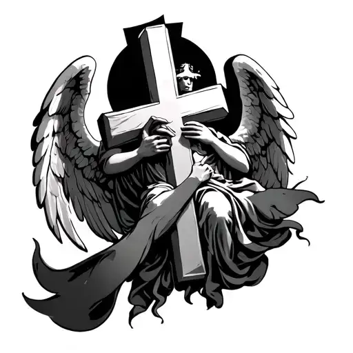 Angel Holding A Cross