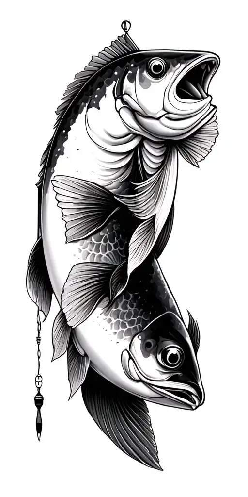 Fishing Rod And Fish