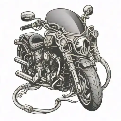 Motorcycle Skull Road Chopper