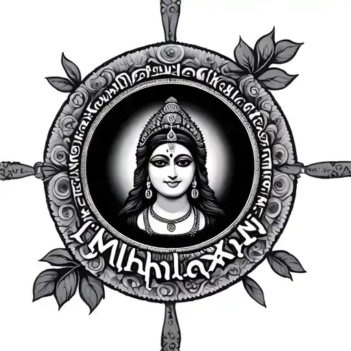 Enzo Circle Withword Sky In It And Something That Resembles Name Mahalaxmi