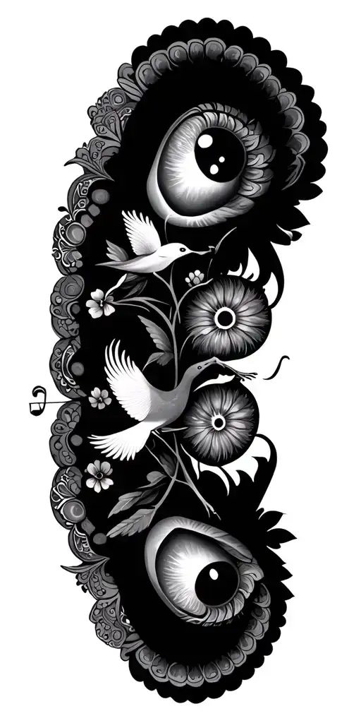 Mandalas Music Eyes Birds