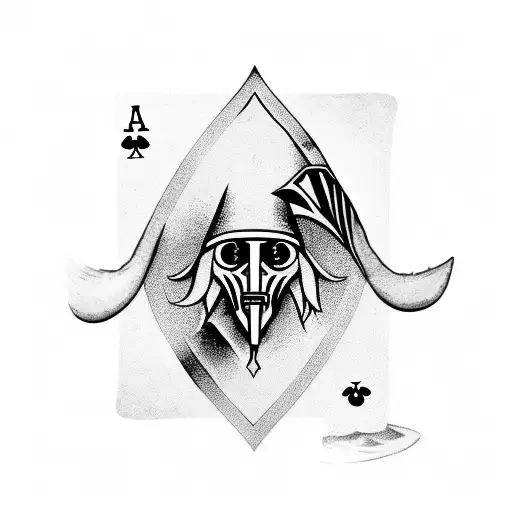 Ace Of Spades With Plague Bird Mask With Hat And Glasses