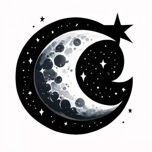 Star Moon Dream Minimalist