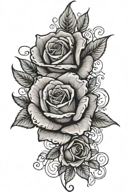 Rose Tattoo With Name