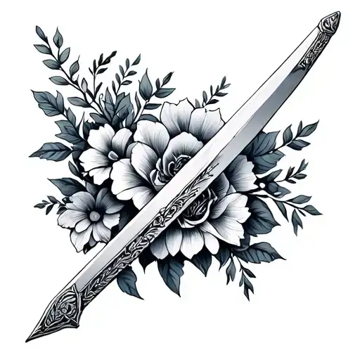 Long Sword With Flowers