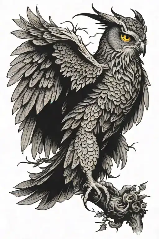 Dragon Owl Wong Shi Tong During Flight