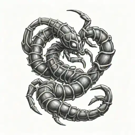 3D Scorpion Tattoo Design