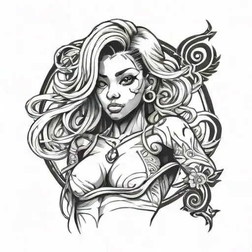 Black Ebony Anime Girl Nude