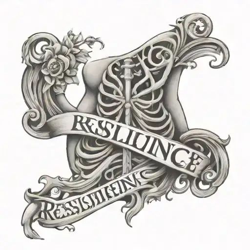 Sexy Rib Cage Tattoo That Says Resilience And Decorated For A Woman