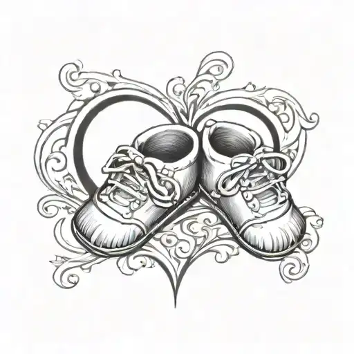 Imprint Of Baby Feet Create Heart And Include Birthday Of Both Sons