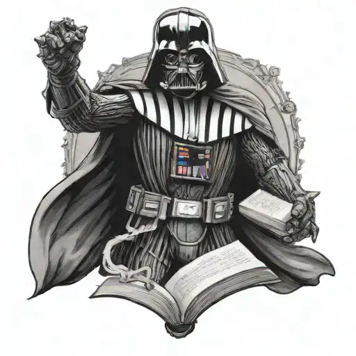 Darth Vader Full Body Holding Open Book