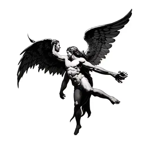 Heaven And Angels Fighting Demons