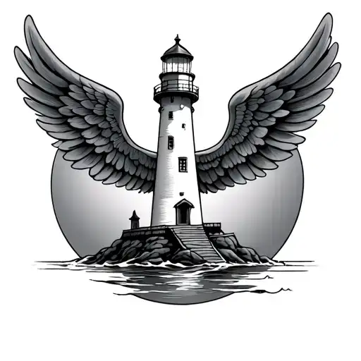 Lighthouse With Wings