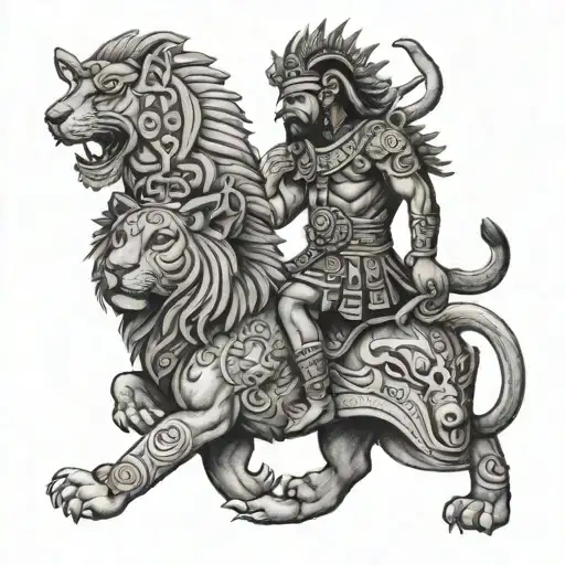 Zodiac Leo And Aztec Gods