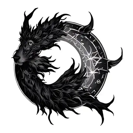 Gothic Gemini Zodiac Sign