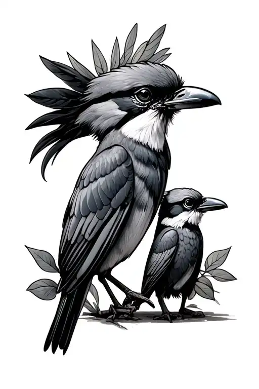 Jay Bird Grandfather And Grandson