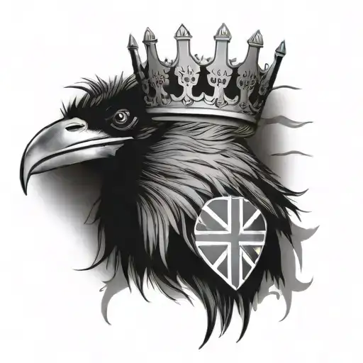 Union Jack Raven Crown