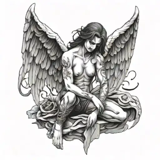 Fallen Angel Sitting