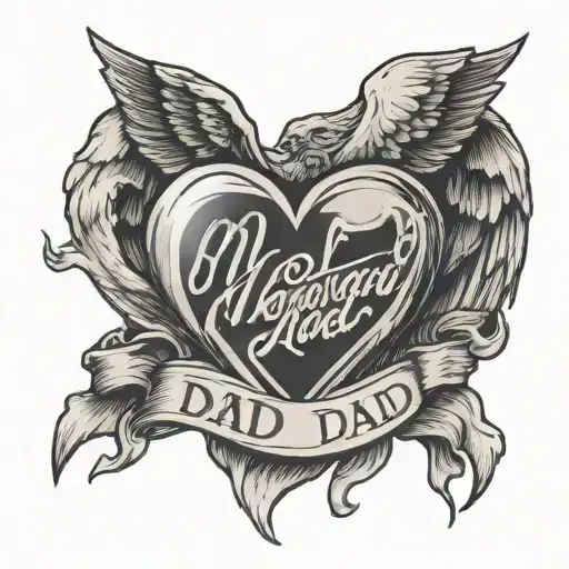 Memorial Dad Heart