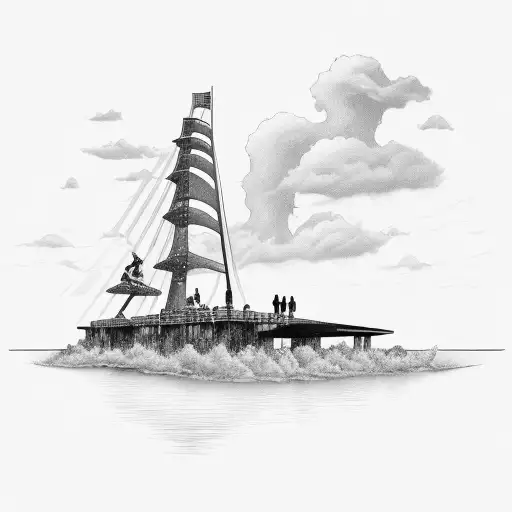 Add A 22 Ft Speed Boat In The Water With A Bridge In The Background