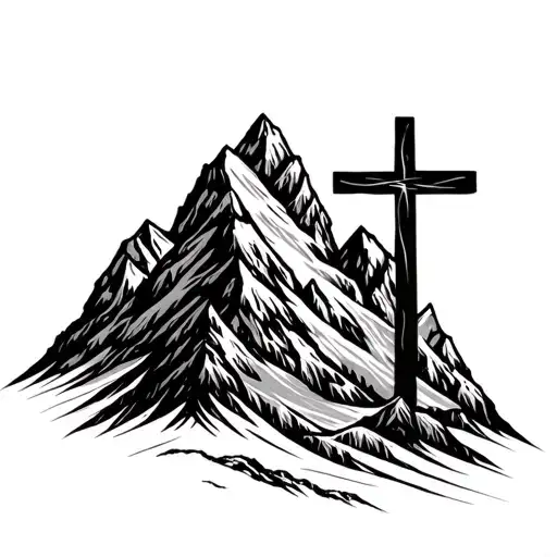 Mountain And Cross