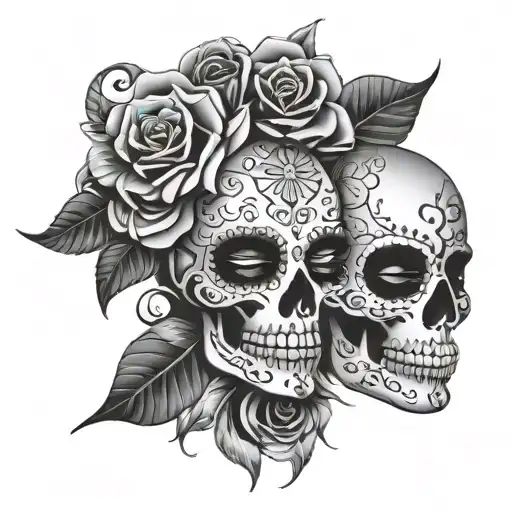 Sugar Skull Half Face