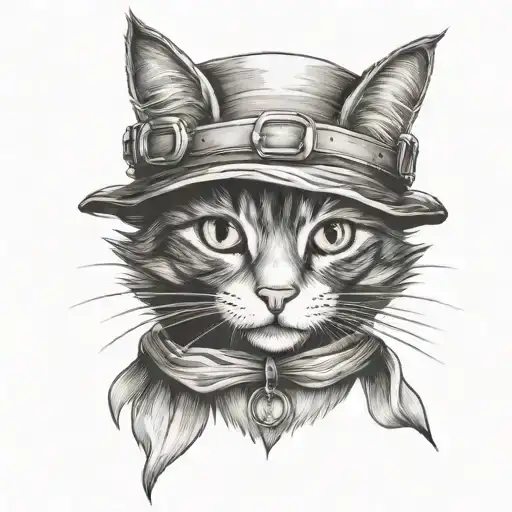 Black And White Cat With A Merlin The Wizard Hat