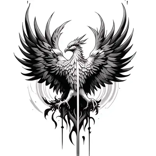 Phoenix Embrace A Virgo Symbol Fit A Left Chest