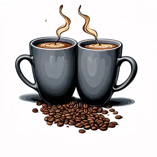 2 Cups Of Coffee Toasting