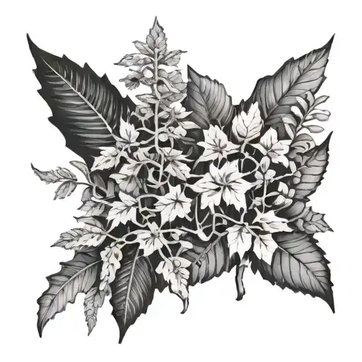 Forrest In Thin Lines Black And White And With The Number 33 Hidden In The Leaves Or Trunks