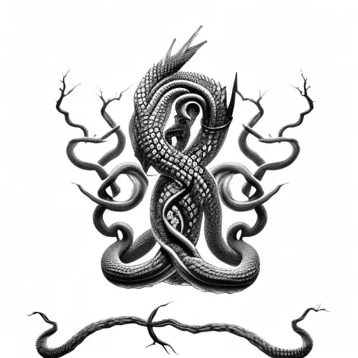 Jormungandr Tree Norse Runes Blood Mythical